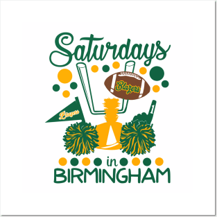 Saturdays in Birmingham - UAB Blazers Gameday Posters and Art